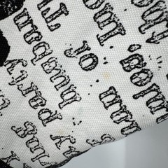 Vintage Outlander Novelty News Paper Print Hoodie 100% Cotton Woven Top L 80s90s