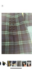 Lois Snyder Dani Max Vintage Blue And Green Plaid Long Sleeve Dress Size 12