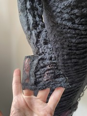 Vintage ‘80s Climax Karen Okada Black Lace Bodycon Mini Dress Halloween XS/S