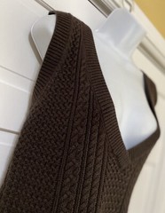 Vintage Talbots Cable Knit Sweater V-neck Vest Cashmere Blend Medium Y2K