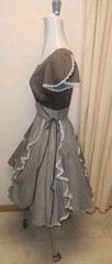 Vintage The Square Dance Dress Co. Dress – Ruffled Full Circle Skirt*Sz 6*Brown