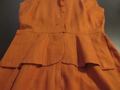 Helen of California 1950s Vintage Coral Cotton Summer Dress