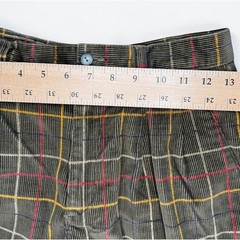 Lizsport Vintage Corduroy Plaid Shorts High Waist Cotton Womens 6 Liz Claiborne