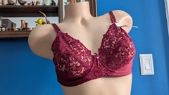 Vtg 1990s WACOAL Second Skin & Lace Unlined Bra 36B NWT #85109 RARE HTF Burgundy