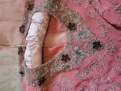 Vintage 40s 50s EXQUISITE Beaded Tulle Evening Dress Needs TLC