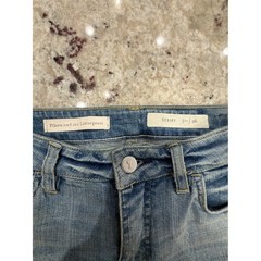 Pilcro Anthropologie Script Jeans Size 26 Flare Red Brocade Hem