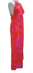 VNTG 70’s FUMI’S At WAIKIKI Floral Pattern Pink & Orange Maxi Dress Women’s XS/S
