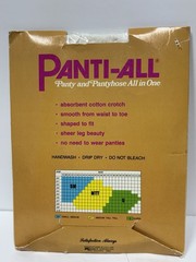 Vintage Panti-All Panty & Pantihose All In One Queen SZ. 100% Nylon Sandalfoot
