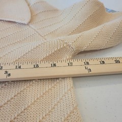Vintage Norma Della Legge Wool Cardigan Sweater Cream Button Front Size Medium