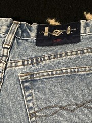 VNTG. l.e.i. Denim Short Shorts~5 Pocket~5 Tab Buttons~27” Waist~13” Length~EXC