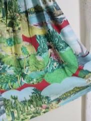 Estate AS IS VINTAGE Hawaii DIAMOND HEAD LADY FULL SKIRT 23″W XS 0 2 handmade