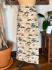 Vintage 80s 90s Adorable Animal Print Southwestern Cowgirl Wrap Skirt Size L