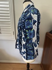 VINTAGE 60’S UI-MAI KAI COTTON HAWAIIAN TIKI WOMEN’S BLOUSE MEDIUM