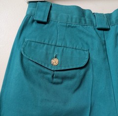 Vintage 80’s Teal High Waisted Cuffed Mom Shorts XS Jake O’s Unworn