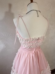 Vintage 50’s/60’s Mike Benet Formals Baby Pink Ruffled A-Line Tulle Dress