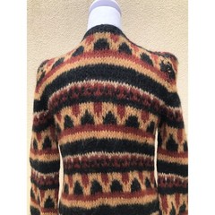 CR SWEATERS industria Argentina wool knitted black brown color wool cardigan