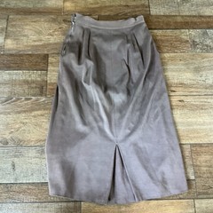 60s VINTAGE De De Johnson Caressuede Faux Suede Skirt Size S Meinig CA #3802