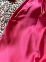 Vintage 60s Harry Keiser Bright Pink Evening Dress: Rosette Back, Bullet Bra