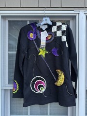 Vintage 90s Outlander Womens Sequin sweater Size Small retro Neww/ tags