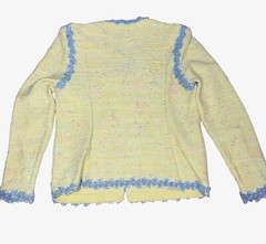 Vintage 1960’s Handmade Blazer Jacket Cardigan Pastel Tweed Jackie O Kennedy S/M