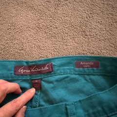 Gloria Vanderbilt Amanda Teal Size 16 Y2K Whimsical Summer Bold Casual Indie Pop