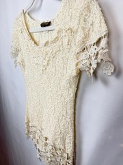 Vintage 80s Express Casuals Lace Top Romantic Ethereal Fairycore Cottagecore USA
