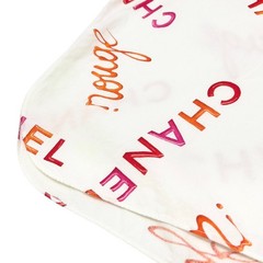 CHANEL Vintage 96P Logo Button Up Shirt Rouge Long Sleeve White Pink Cotton