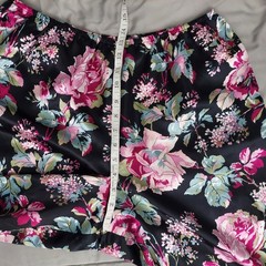 Vintage Y2K Avon Black Floral Cottagecore Goth 2 Piece PJ Set L