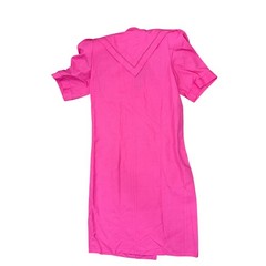 Vintage 80s Women’s Small Harve Benard Pink Wrap Dress Rayon Midi Shoulder Pad