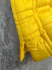 Vintage Dynasty Hong Kong Quilted Housecoat Robe Medium (Petite) Yellow Silk