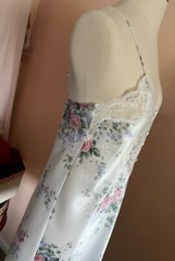 ‘INNERMOST’ 2 PC POLY SHORT GOWN+PEIGNOIR SZ XS MADE FOR SEARS FLORAL ON IVORY