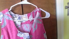 Beautiful Vtg Hawaiian Dress! HRH Kahala XS Pink Flwrs 2-pckt Sleeveless BttnUp