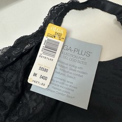 Vtg Olga Lacy Textures Bra 34DD Full Figure Underwire Lace Black #33580 NEW