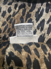 Vintage Blouse Top SIZE LARGE 12 animal cheetah print NICOLA 80s 90s