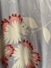 Vintage 1940s Dress 40s Purple Floral Button Front Dress