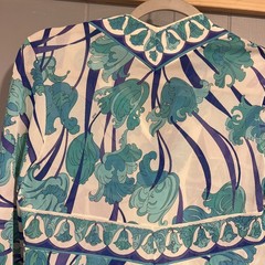 Vintage Emilio Pucci For R Duster Robe Small 10-12 Made In USA 8 Buttons