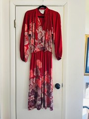 VTG 70s Mac Tac Of Paris Leonard Sunshine Balloon Sleeve Fairycore Boho Dress S