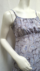 Vintage DBY 90s/Y2K Purple Paisley Ruffle Dress Fairy Grunge Slip Dress -Size S