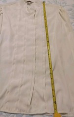 Vtg Alexandria White Classic Womens Blouse,Pleaded Front, Career Core, Sz16,USA