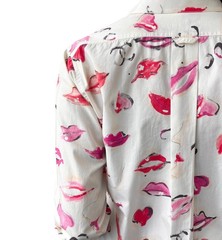 CHANEL Vintage 1995 CC Logo Long Sleeve Shirt Blouse White Button Lip 105414