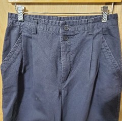 Patagonia Womens Vtg 90s Navy Pleated High Rise Tapered Leg Cotton Chino Size 12