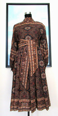 VTG 80’s YSL Inspired Jacques Molko Paris Wool Paisley Medallion Dress S