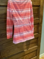 Vintage Red White Check Long Sleeve Micro Mini Dress Mid Mod Medium
