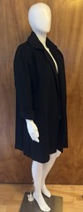 50s – 60s Virgin Wool Swing Coat | Chartreuse Silk Crepe Lining | Einiger Label