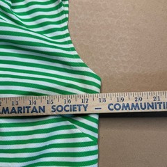 Vintage 70s JCPenney Knit Polo Large Green Dagger Collar Mod Disco Top Preppy