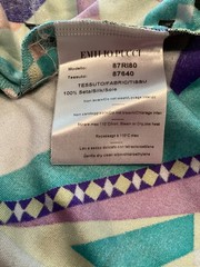 VINTAGE EMILIO PUCCI / ITALY SZ 36 / 8 US SIGNATURE SILK DRESS **GOOD W/ FLAW**