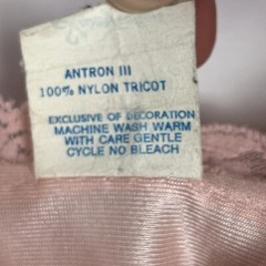 Vintage Sliperfection Womens 34 Pink Nylon Tricot/Lace Full Slip Antron III