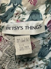 Vintage Cottagecore Betsy’s Things Floral Print Short Sleeve Dress Size 5/6 EUC