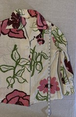 Vintage 70s Nelly de Grab NY Lurex Metallic Floral Disco Blouse Womens 12 USA