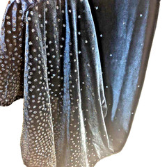 Vtg Storybook Crushed Velvet Crystal Sparkle Maxi Dress Size 12 Blue Whimsigoth